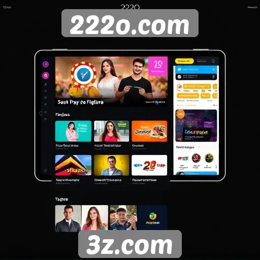 Interface do usuário do site 222o.com é intuitiva e moderna